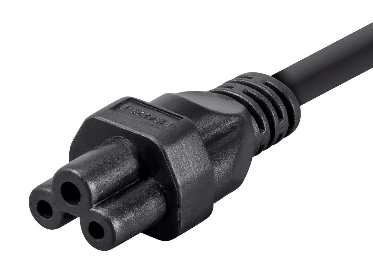 Monoprice Power Cord - NEMA 5-15P to IEC-320-C5, 18AWG, 7A/125V, SVT, 3-Prong, 6ft, Black 6 Feet - Image 3