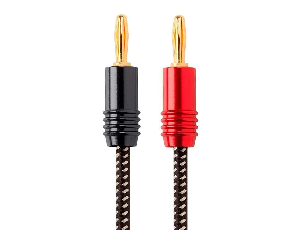 Monoprice Premium Braided Speaker Wire 14AWG - With Gold Plated Banana Plug Connectors - Affinity Series, 2 Pack, 6 Feet - Image 5