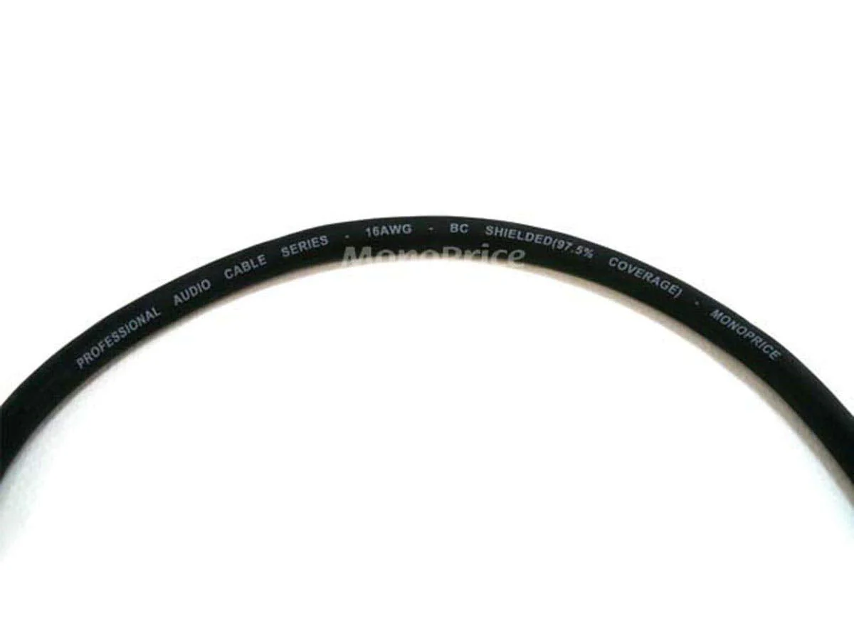 Monoprice XLR Female to 1/4-Inch TRS Male Cable - 25 Feet - Black, 16AWG, Gold Plated - Premier Series - Image 3