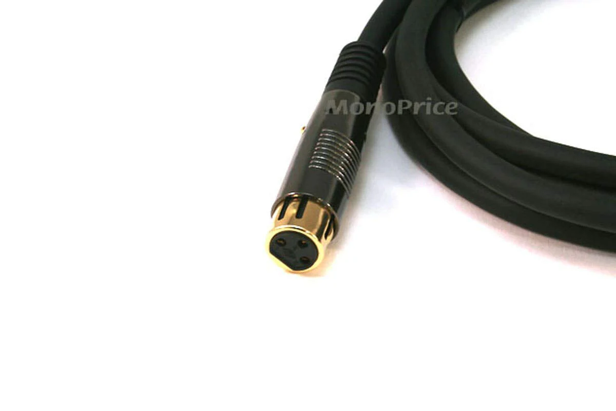 Monoprice XLR Female to 1/4-Inch TRS Male Cable - 25 Feet - Black, 16AWG, Gold Plated - Premier Series - Image 4