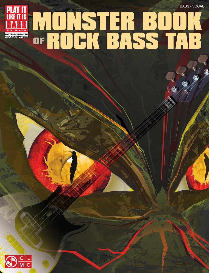 Monster Book of Rock Bass Tab Play It Like It Is | Bass Guitar Songbook with Note-for-Note Transcriptions | Includes Money, Layla, Detroit Rock City and More | Cherry Lane Music