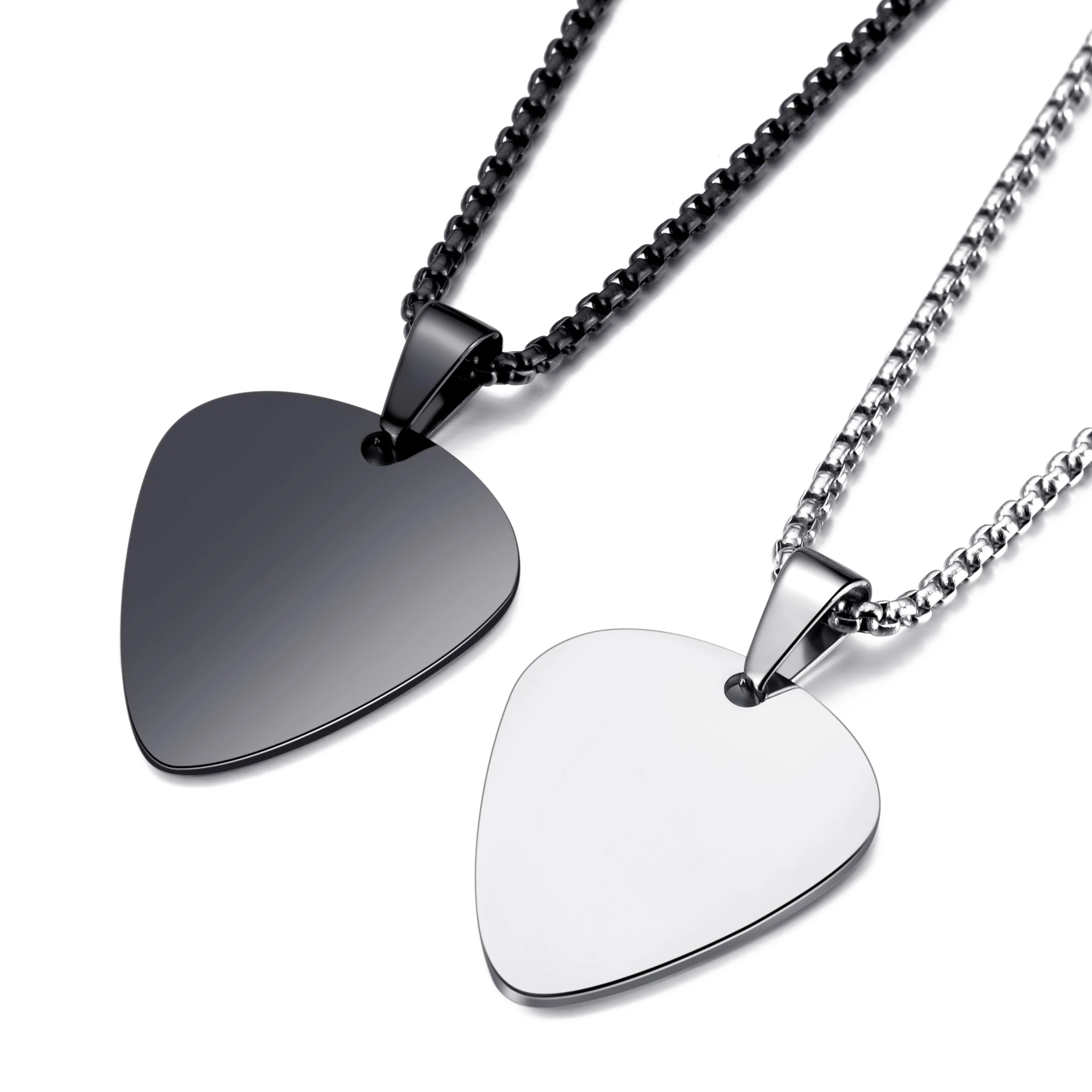 MOO&LEE Guitar Pick Necklace for Men Women Guitar Pendant Music Jewelry Couple set - Image 2