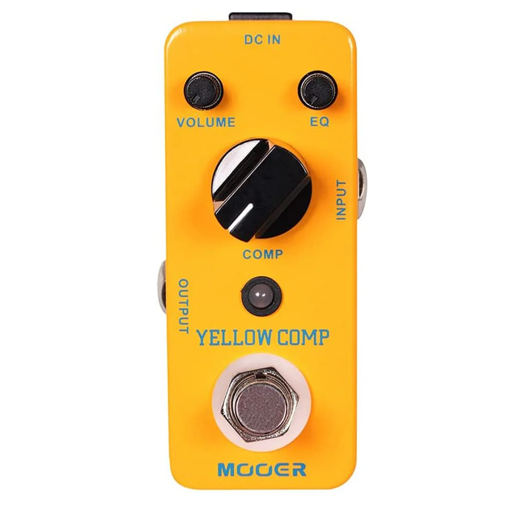MOOER Compressor Pedal, Yellow Comp Mini Portable Compression with True Bypass, EQ and Volume Adjustable, Classic Optical Compressor Pedals for Electric Guitar Bass - Image 2