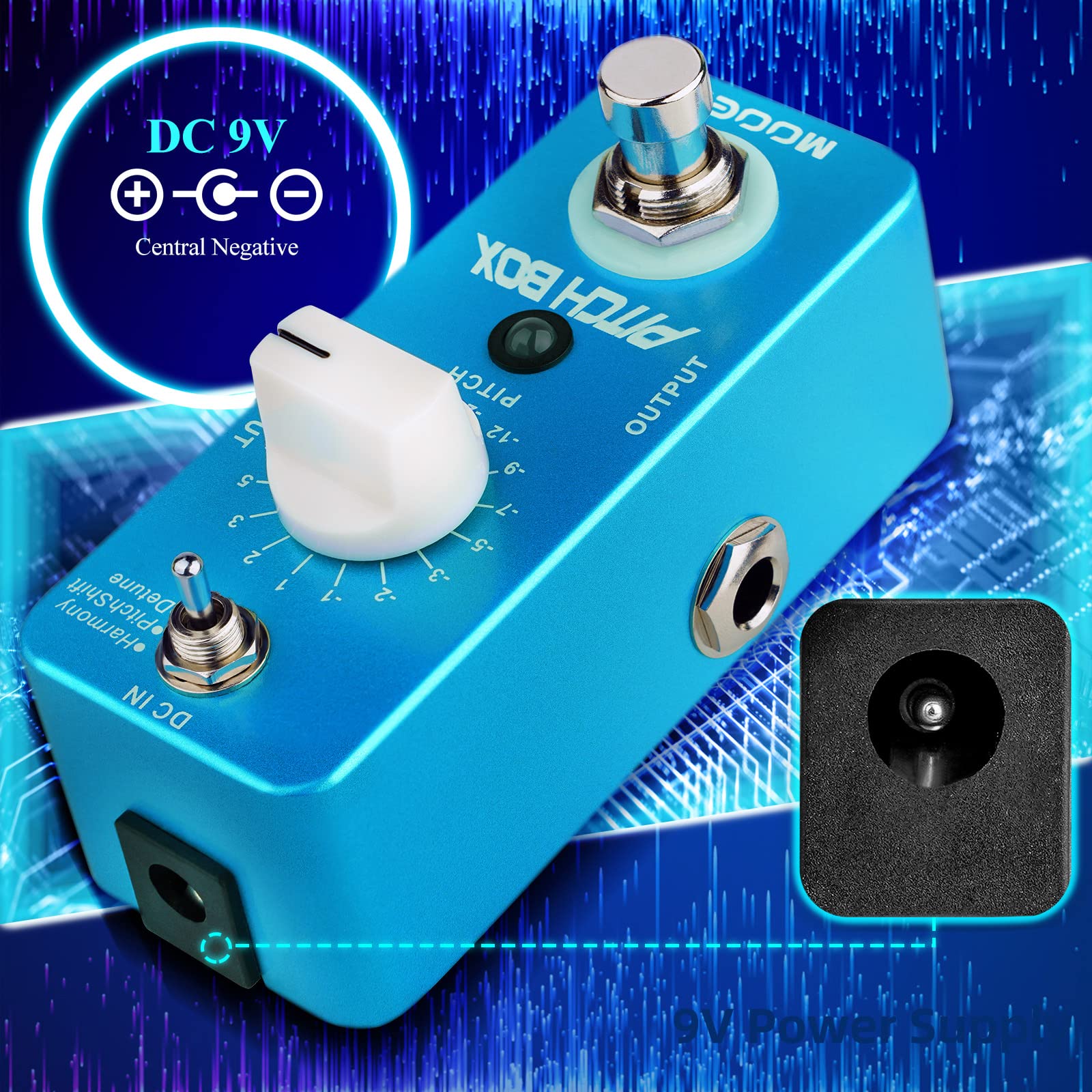 Mooer Drop Pitch Harmonizer Guitar Effect Box - MPS1 Octave Pitch Box Guitar Harmonizer Pedal with True Bypass - Image 6