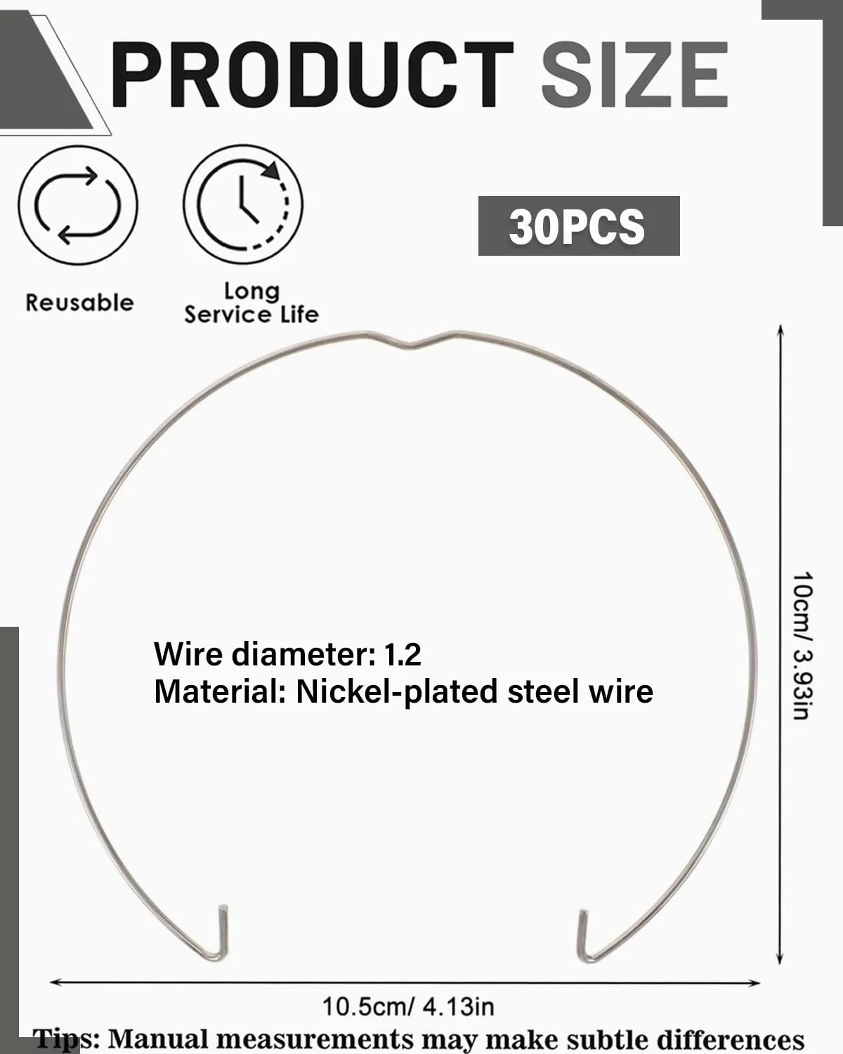 MOPZIJA Pack of 30 Snap Ring for GU10 MR16 Diameter Downlight Retaining Spring Rings Clips LED Halogen Lamp Holder 50 mm, Clamping Ring, Lamp Retaining Spring Clip, Snap Ring for Shaft - Image 2