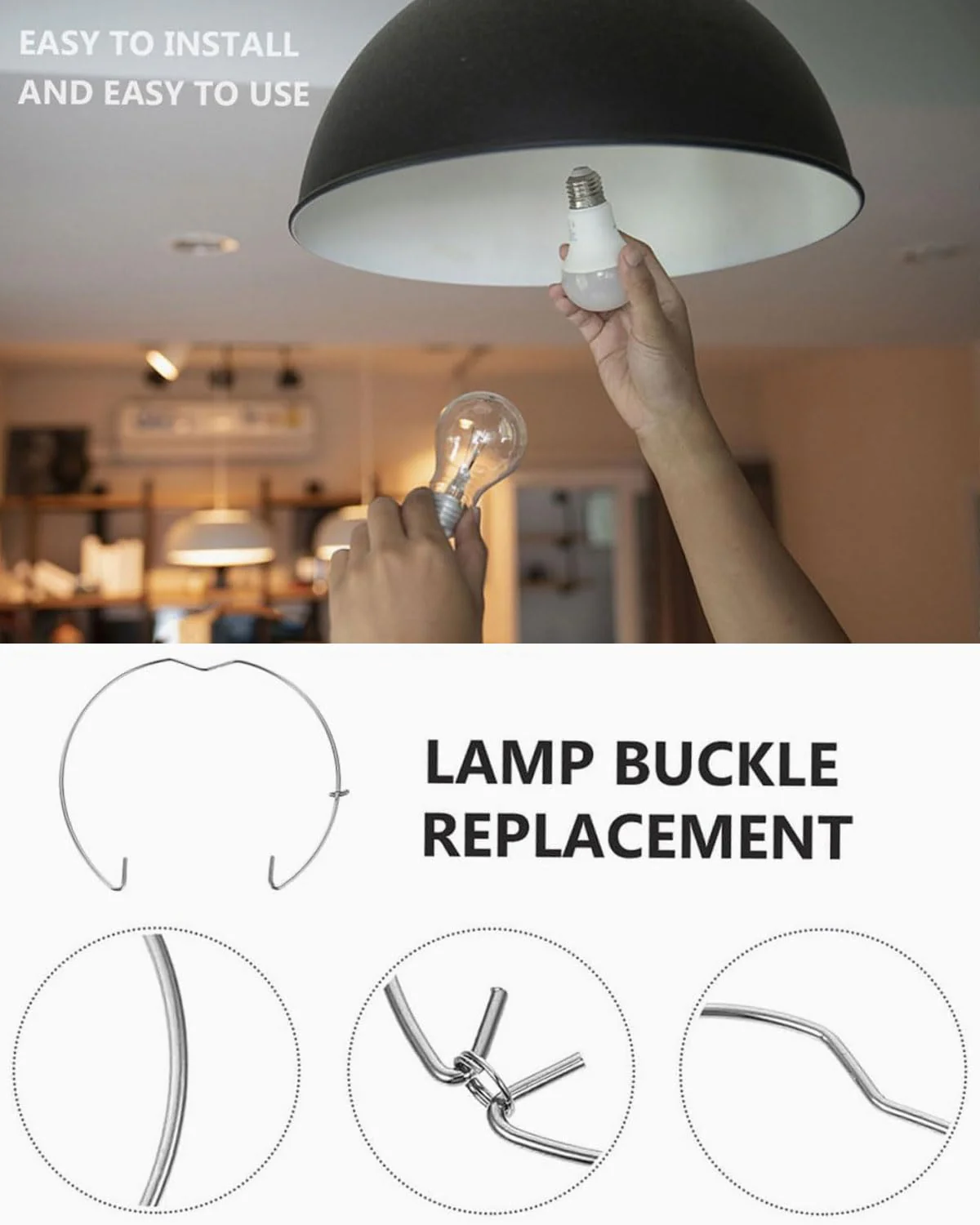 MOPZIJA Pack of 30 Snap Ring for GU10 MR16 Diameter Downlight Retaining Spring Rings Clips LED Halogen Lamp Holder 50 mm, Clamping Ring, Lamp Retaining Spring Clip, Snap Ring for Shaft - Image 3
