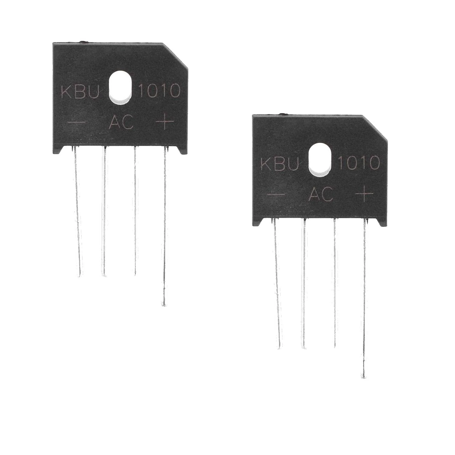 Movilideas - 2 pieces bridge diode rectifier KBU1010 DIP-4 4-pin 1000V 10A