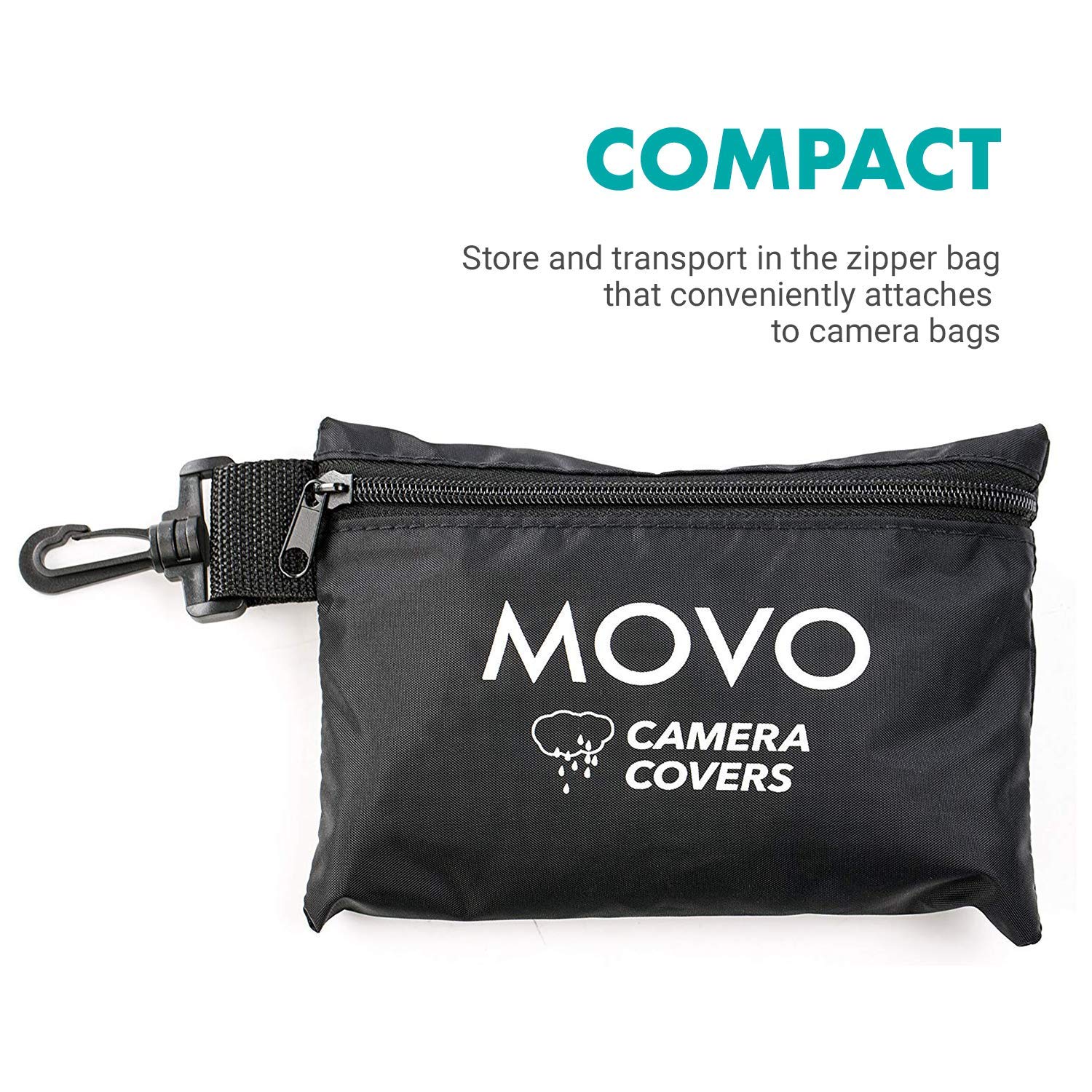 Movo CRC11 Camera Rain Coat Rain Cover for DSLR Cameras and Mirrorless Cameras and Lens (Junior Size: 11" x 14.5") - Image 6