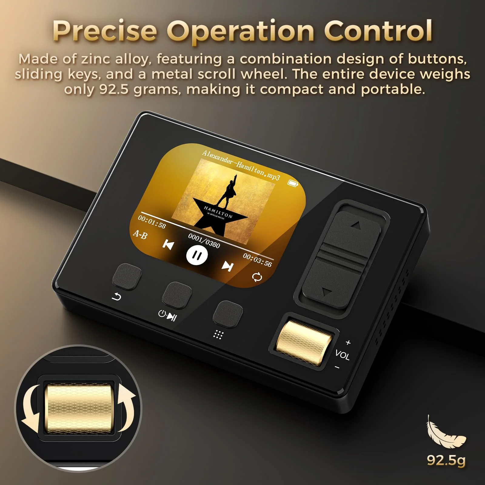 MP3 Player with Bluetooth 5.3, Diofox MP3 & MP4 Player, Portable Hi-Fi Lossless Music Player with Built-in Speakers, FM Radio, and Voice Recording, Comes with Headphones Black - Image 5