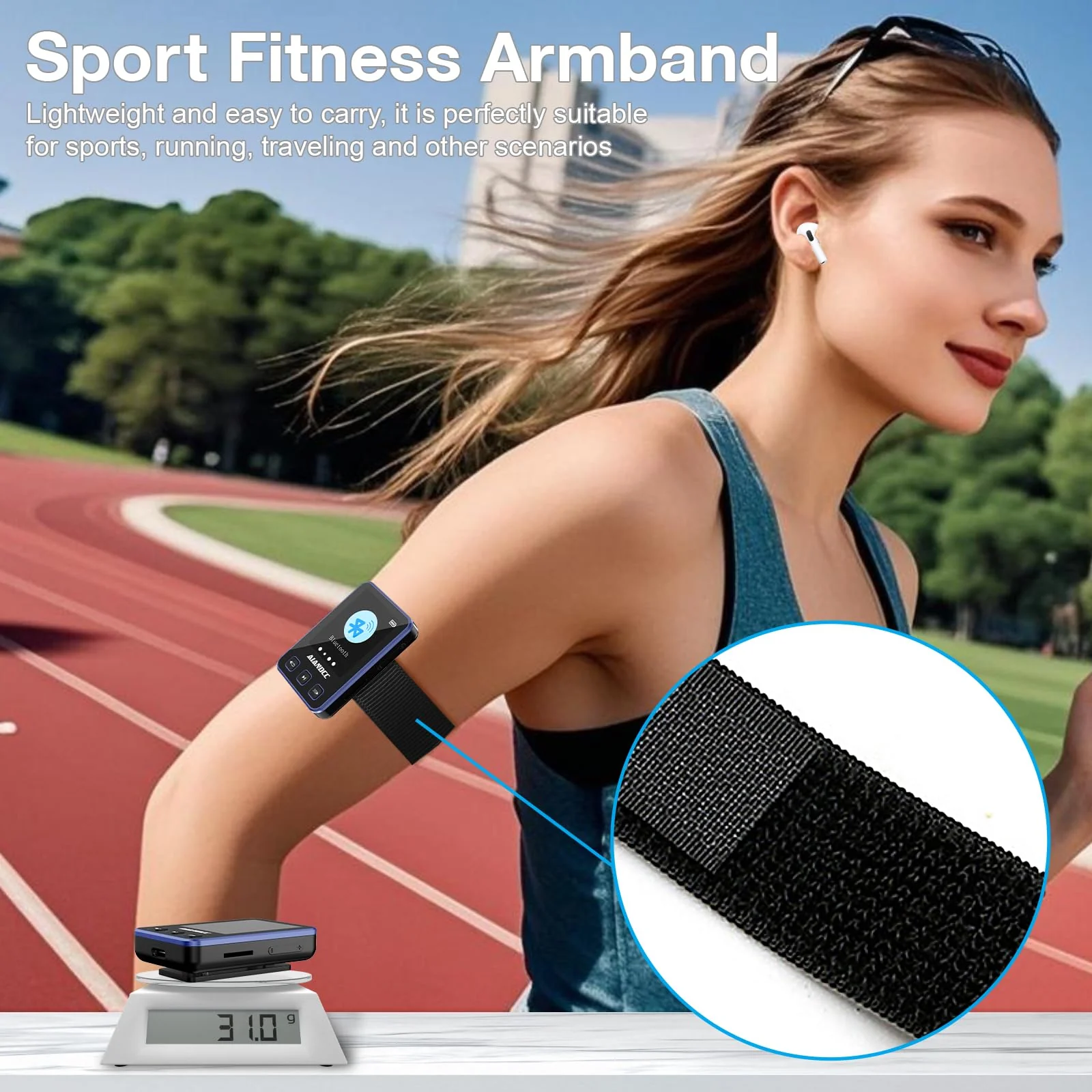 Mp3 Player with Bluetooth 5.3, HiFi Music Player with Sports Clip and Armband, 1.77-inch TFT Color Screen, 32GB mp3 Player for Kids Adults, Earphones Included, TF Card can be Inserted Purple - Image 6