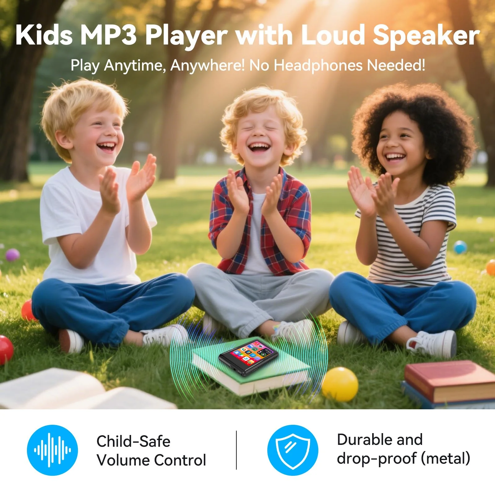 MP3 Player with Bluetooth 5.4, Touch Screen Music Player with Speaker, FM Radio, Voice Recording, Supports 512GB SD Card and Includes Earphones for Portable Use During Running and Sports 16GB - Image 2