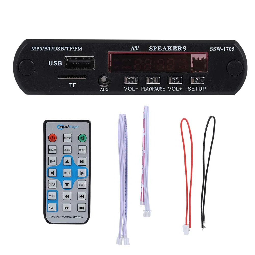 MP5 Player 1280 * 720 HD MP5 Player Stereo Bluetooth Audio Player with Remote Control Support FM AUX Input
