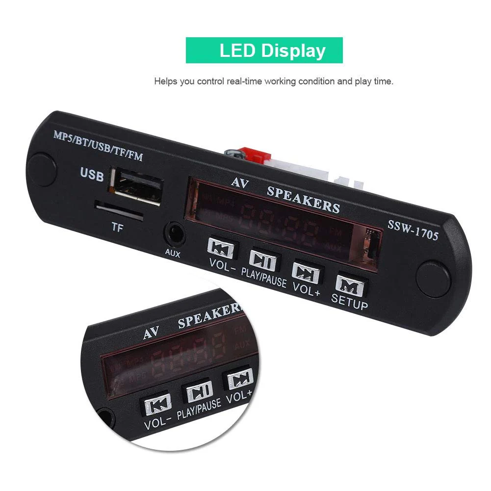 MP5 Player 1280 * 720 HD MP5 Player Stereo Bluetooth Audio Player with Remote Control Support FM AUX Input - Image 4