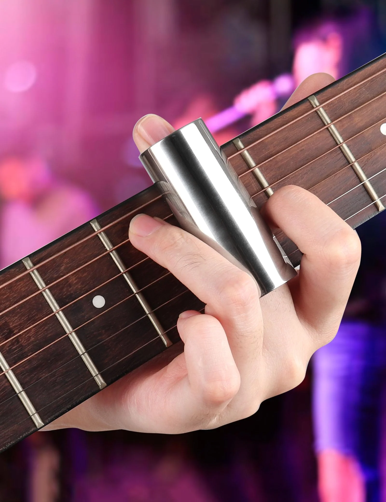 Mr.Power Guitar Slide Chrome Stainless Steel Finger Slides, Long and Short Set Metal Guitar Tube Tone Ring, for Electric Acoustic Guitar Bass, Celluloid Thumb & Finger Picks Plectrums + Portable Bag - Image 8