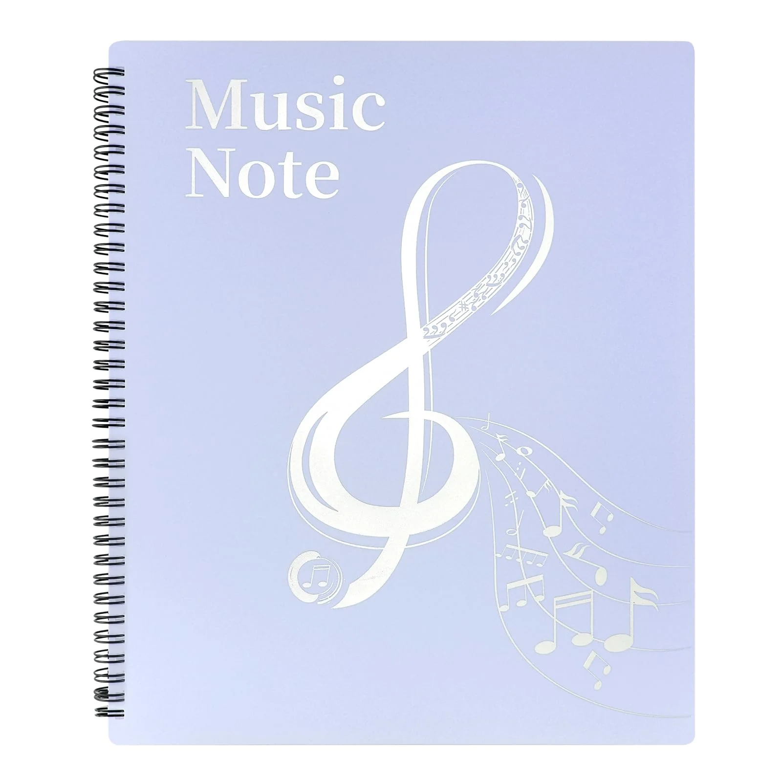 MUDOR Sheet Music Folder for Sheet Music Page 8.5X 11 Inches, Sheet Music Holder Allow Annotations, Eliminate Glare, 60 Pages Spiral Sheet Music Binder Organizer, Sheet Music Storage Purple
