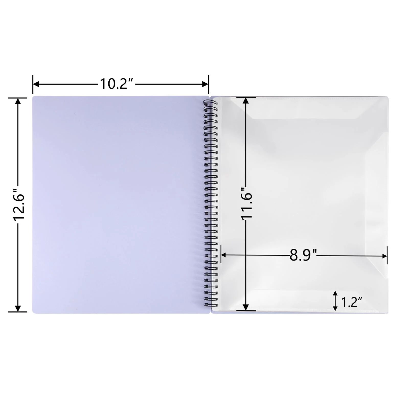 MUDOR Sheet Music Folder for Sheet Music Page 8.5X 11 Inches, Sheet Music Holder Allow Annotations, Eliminate Glare, 60 Pages Spiral Sheet Music Binder Organizer, Sheet Music Storage Purple - Image 6