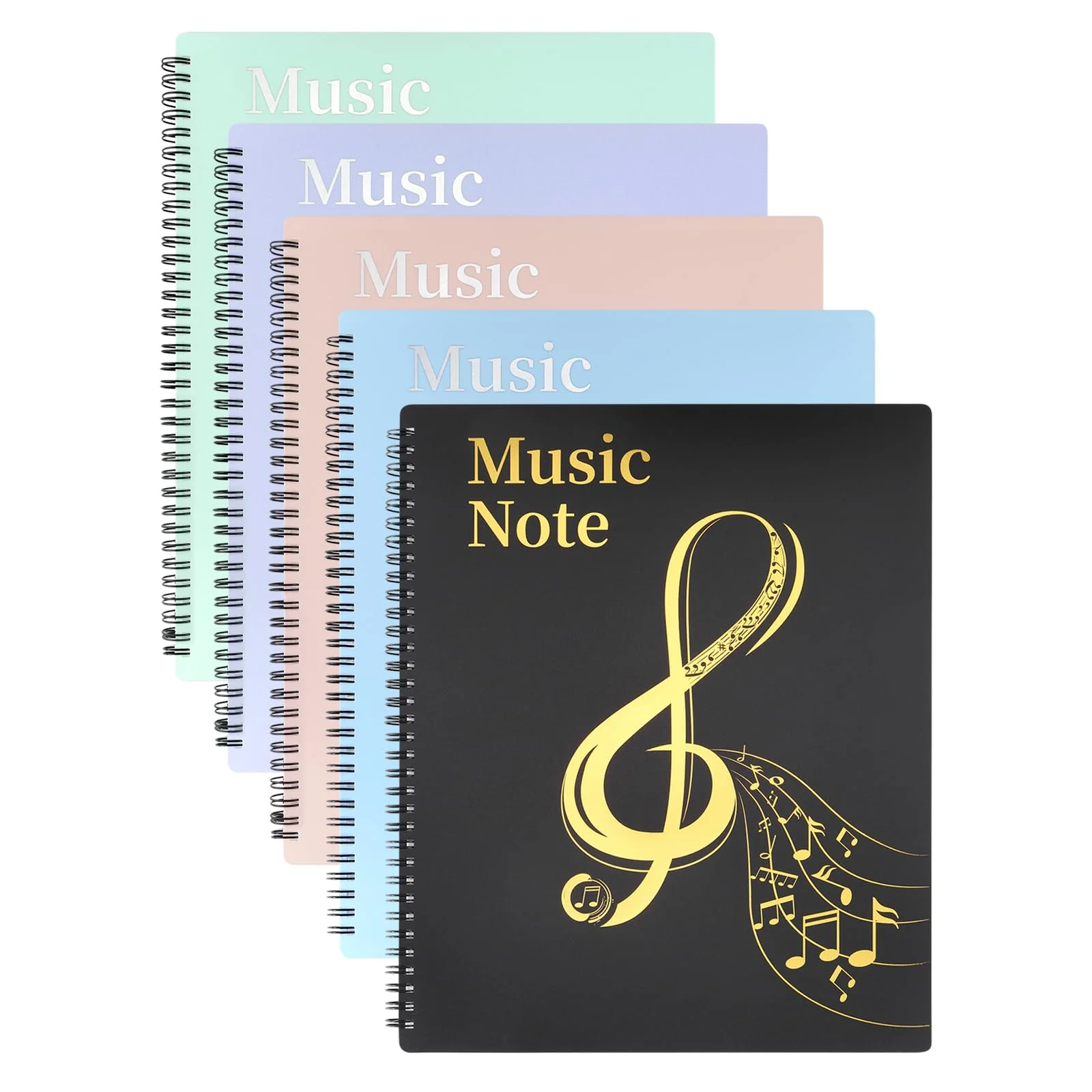 MUDOR Sheet Music Folder for Sheet Music Page 8.5X 11 Inches, Sheet Music Holder Allow Annotations, Eliminate Glare, 60 Pages Spiral Sheet Music Binder Organizer, Sheet Music Storage Purple - Image 7