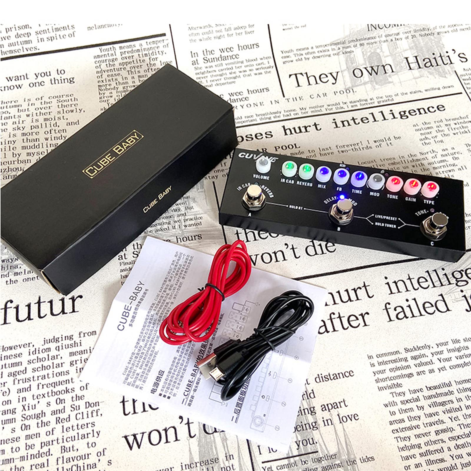 Multi Effects Guitar Pedal,Cube Baby Guitar Multi Effects Pedal Delay Chorus Phaser Reverb Effect Pedal - Image 7