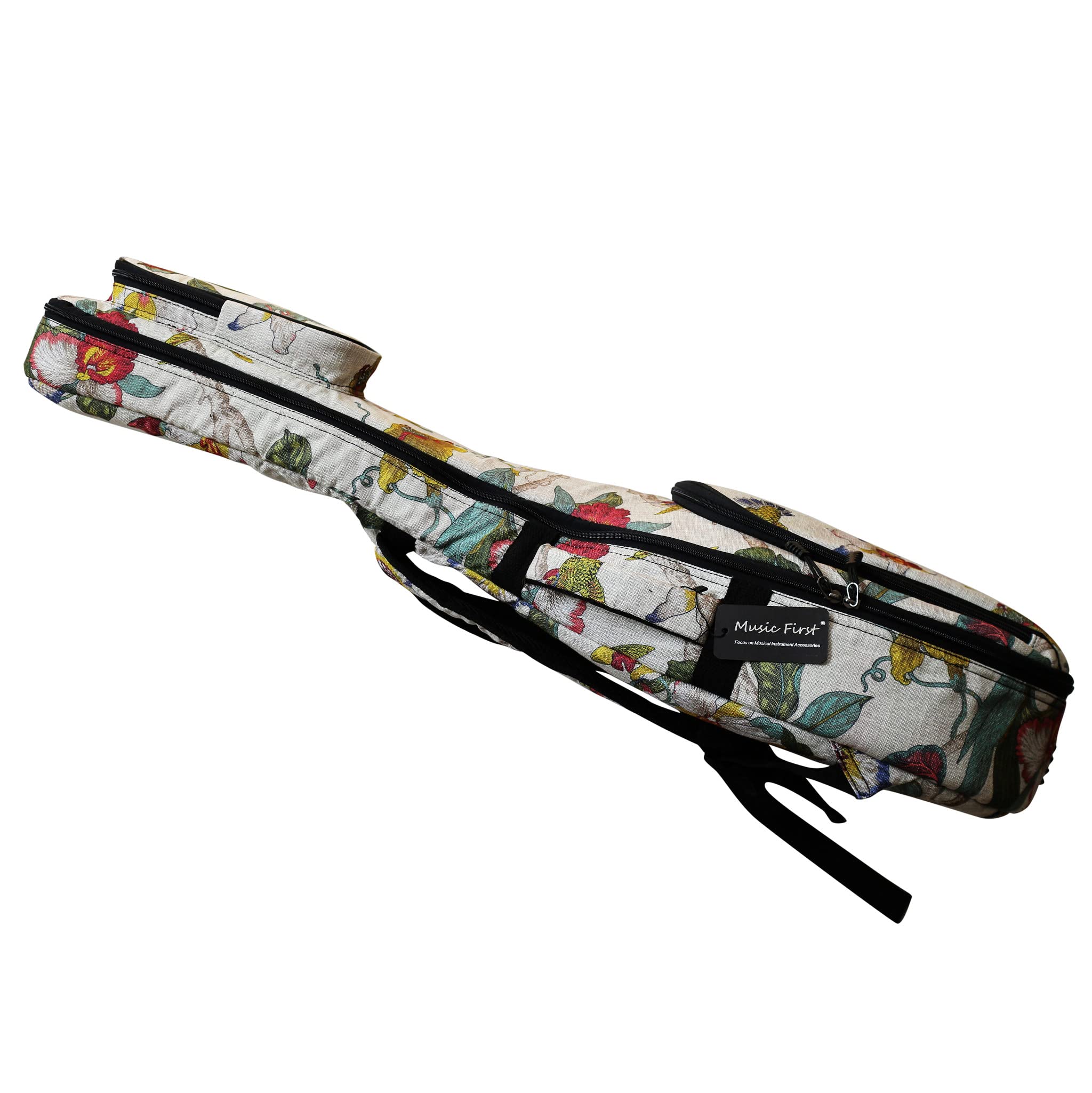 MUSIC FIRST Original Design 0.65" (16mm) Thick Padded Linen American Pastoral Style 5-string Banjo Case, Banjo Gig Bag (Fit for Overall Length 38 inch / 96~97cm Full Size Banjo) - Image 8
