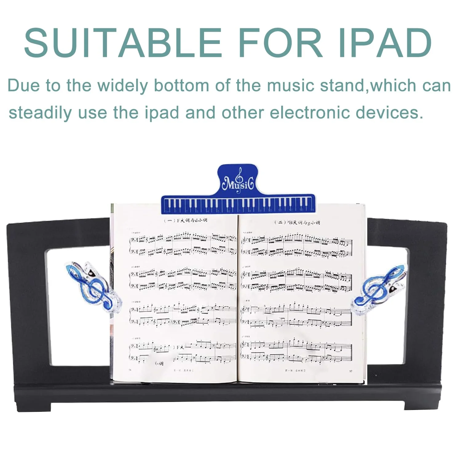 Music Stand,Lcjtop Music Stand for Sheet Music, Compatible with Numerous Yamaha Models Of Music Stands.Portable Music Stand for Music Stand Light with Music Book Clip - Image 4