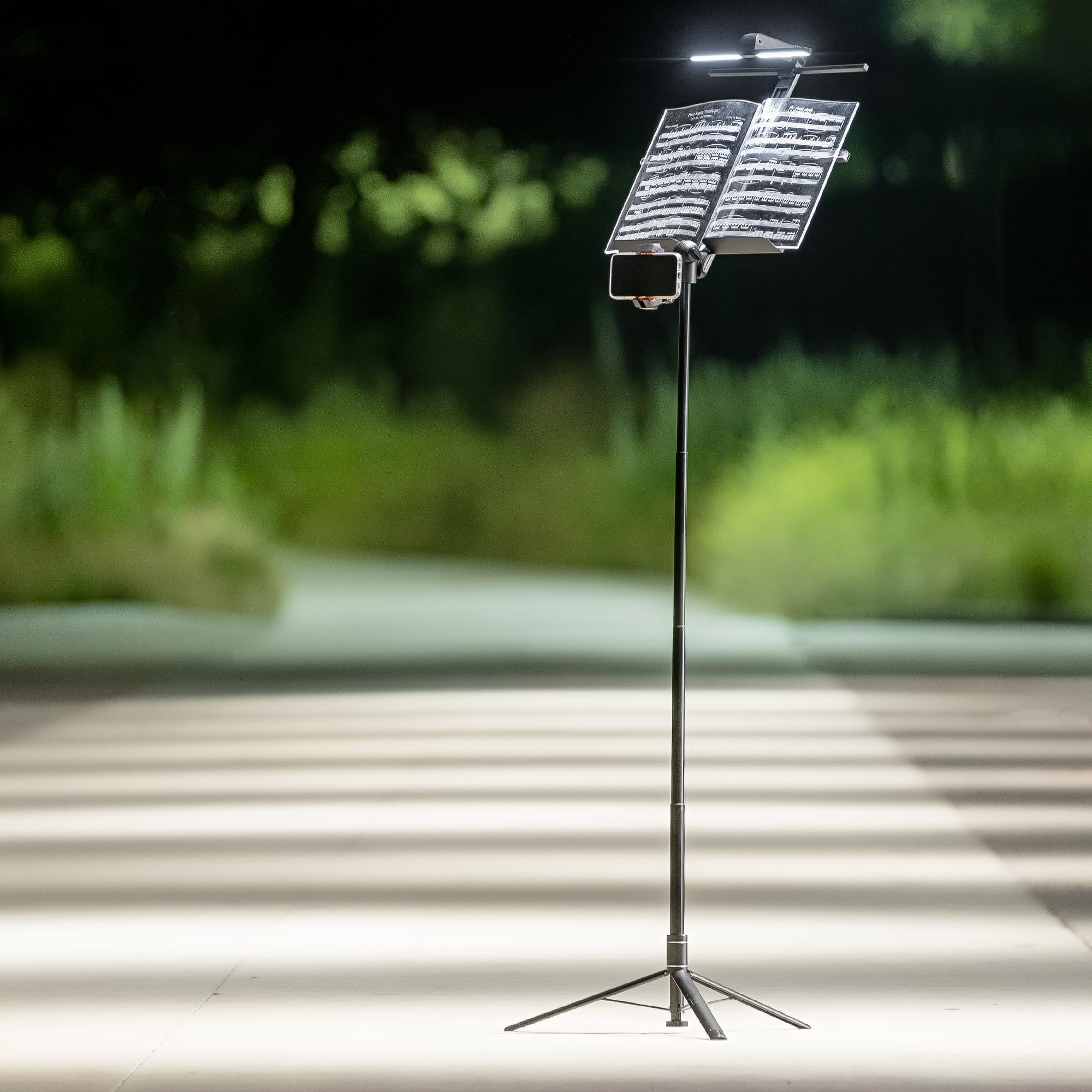 Music Stand Light Compatible Bravo Music Stand, 2 Level of Brightness,1/4" Screw Mount Adapter, Black - Image 8