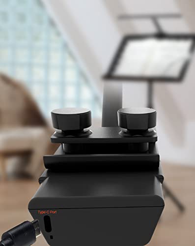 Music Stand Lights LED Clip On Light Rechargeable Built-in 4000mAh Lithium Battery Operated USB-C Eye-care Clamp Lamp Foldable for Sheet Music - Image 7
