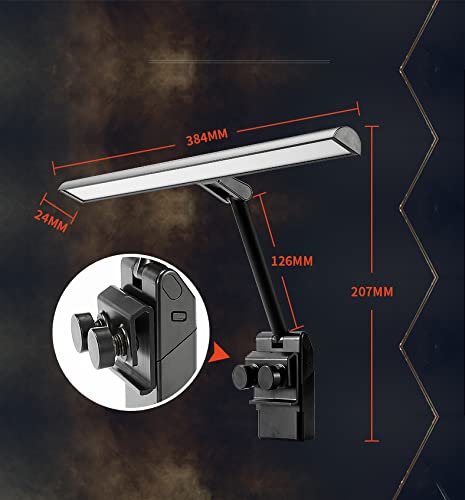 Music Stand Lights LED Clip On Light Rechargeable Built-in 4000mAh Lithium Battery Operated USB-C Eye-care Clamp Lamp Foldable for Sheet Music - Image 8