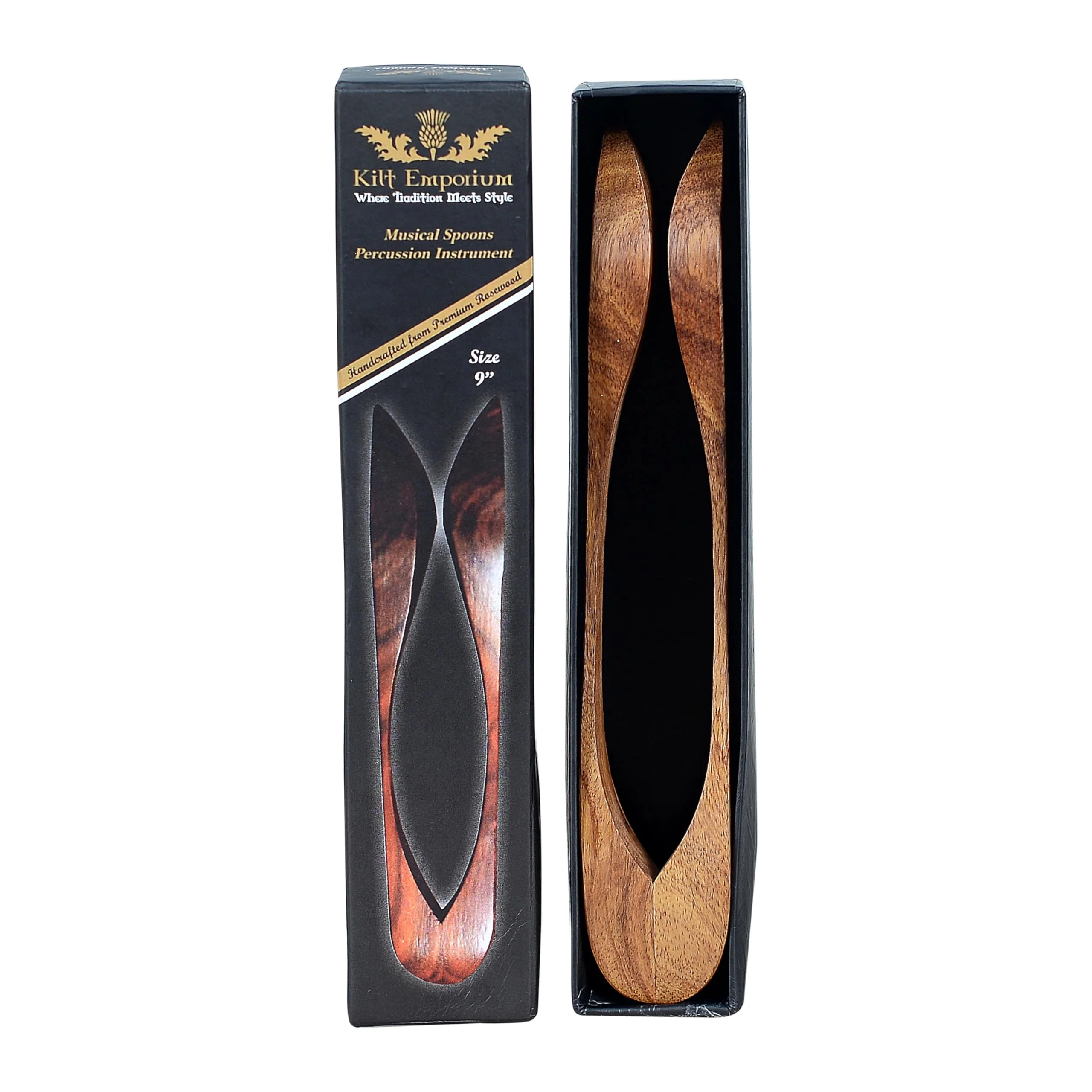 Musical Spoons Percussion Instrument, Handcrafted from Premium Rosewood, Traditional Irish Celtic Folk Sound - 9" Long, Gift for All Ages - Image 5