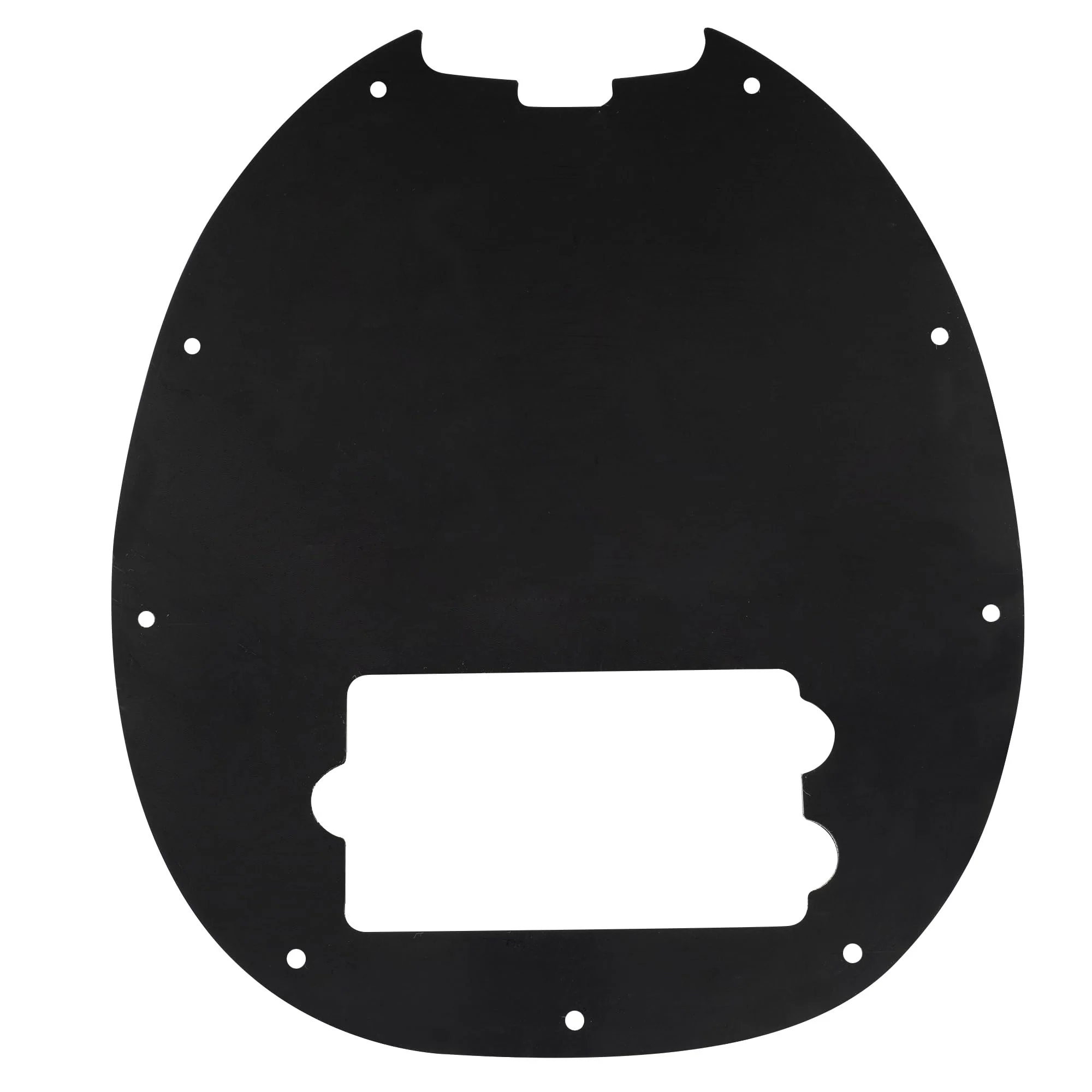 Musiclily 9 Hole Bass Pickguard for MusicMan MM StingRay 4 String Bass Guitar, 4Ply Black Pearl - Image 3