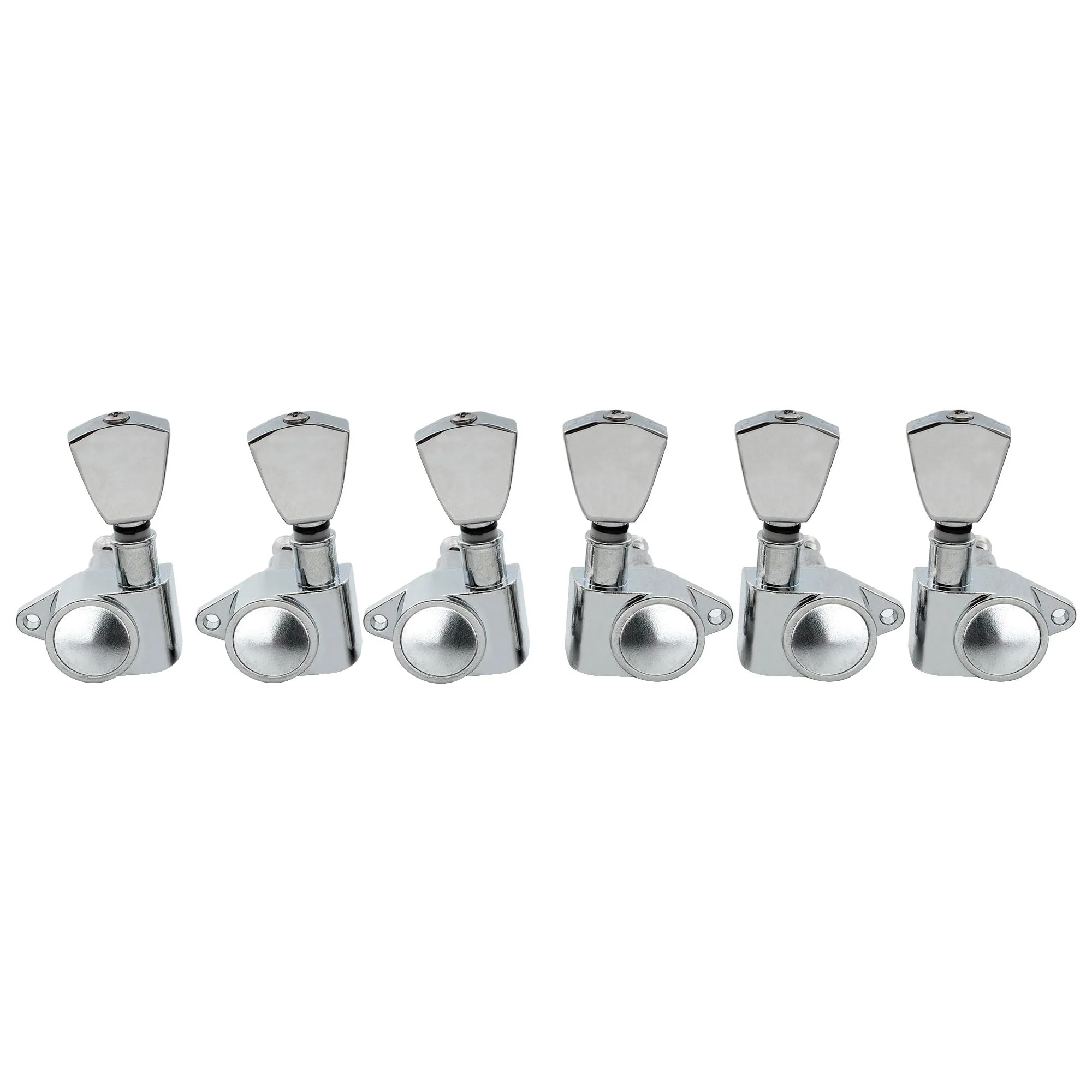 Musiclily Economy 3L3R Roto Style Sealed Guitar Tuners Machine Heads Tuning Pegs Keys Set for Epiphone Les Paul SG ES, Keystone Button Chrome