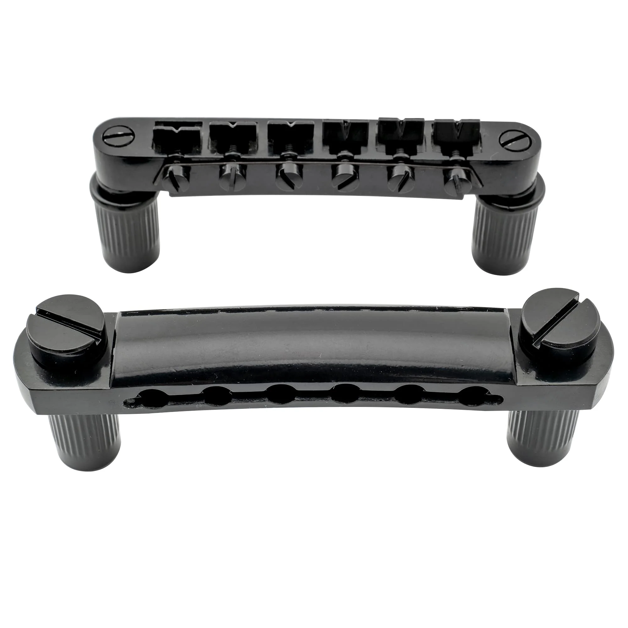Musiclily Guitar Tune-O-Matic Bridge and Stop Bar Tailpiece with Anchors and Studs Set for Epiphone Les Paul LP SG Style 6 String Electric Guitar,Black Black - Image 3