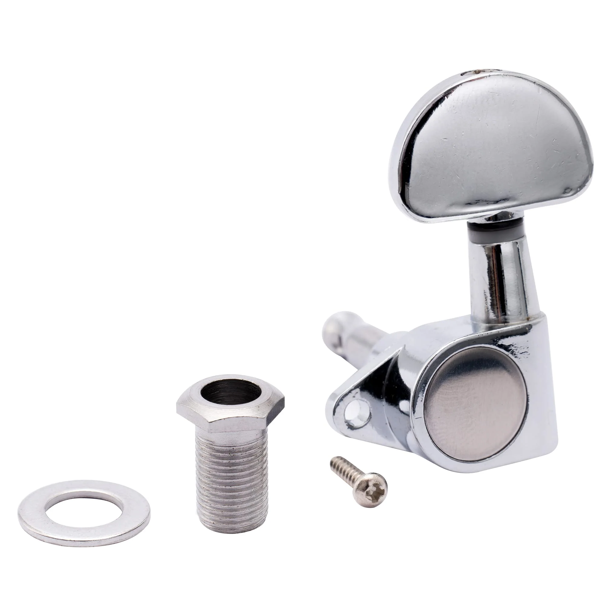 Musiclily Pro 10mm Guitar Tuner Bushings and 14mm Washers for Modern Electric Guitar Sealed Tuning Pegs Machine Heads, Chrome (Set of 6) - Image 3