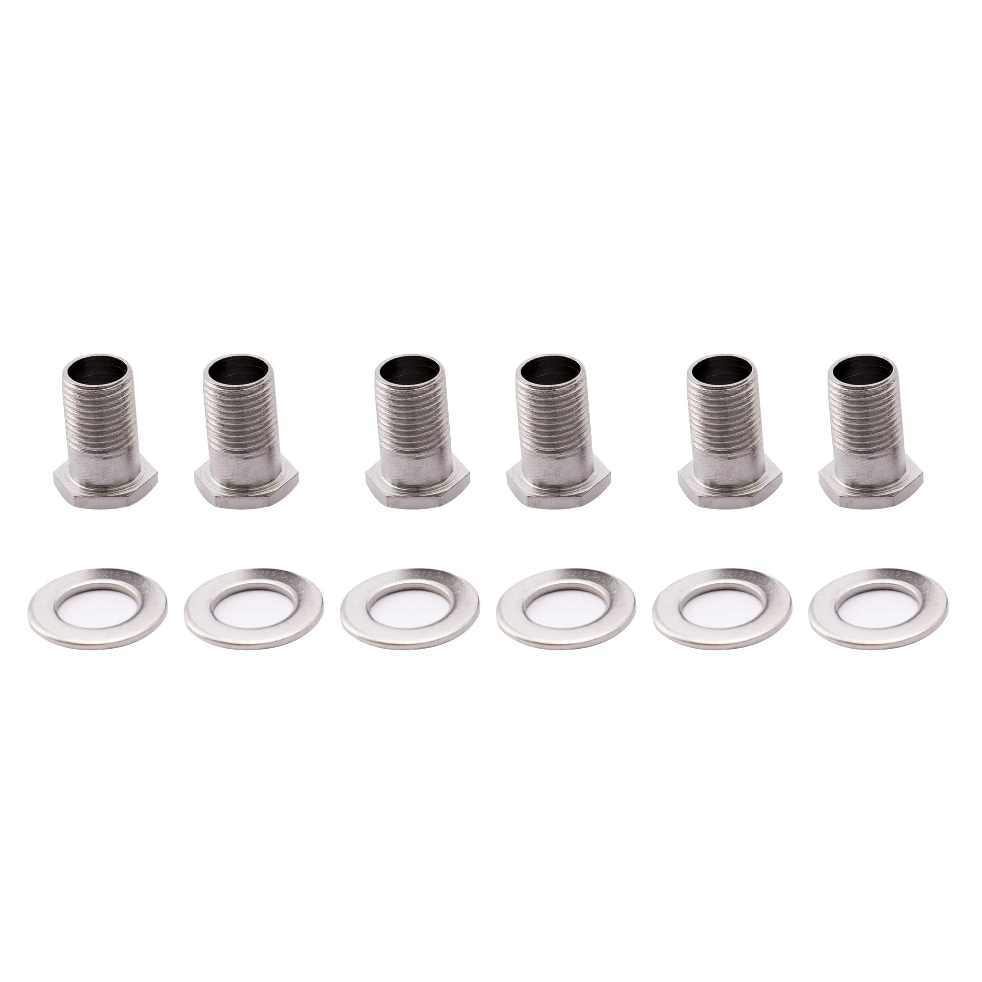 Musiclily Pro 10mm Guitar Tuner Bushings and 14mm Washers for Modern Electric Guitar Sealed Tuning Pegs Machine Heads, Chrome (Set of 6) - Image 5