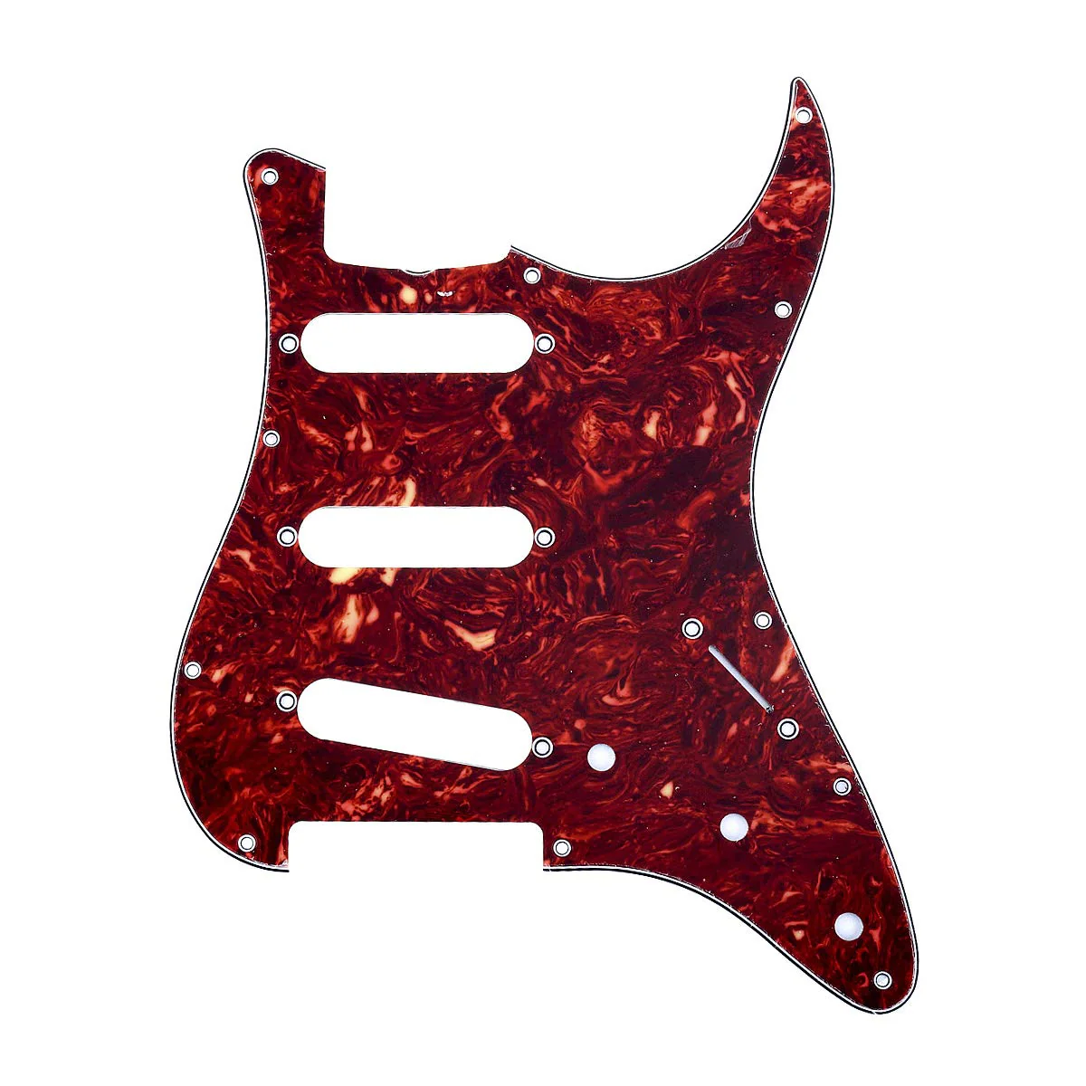 Musiclily Pro 11-Hole 62 Strat SSS Guitar Pickguard for MIJ JPN Japan Stratocaster, 4Ply Vintage Tortoise
