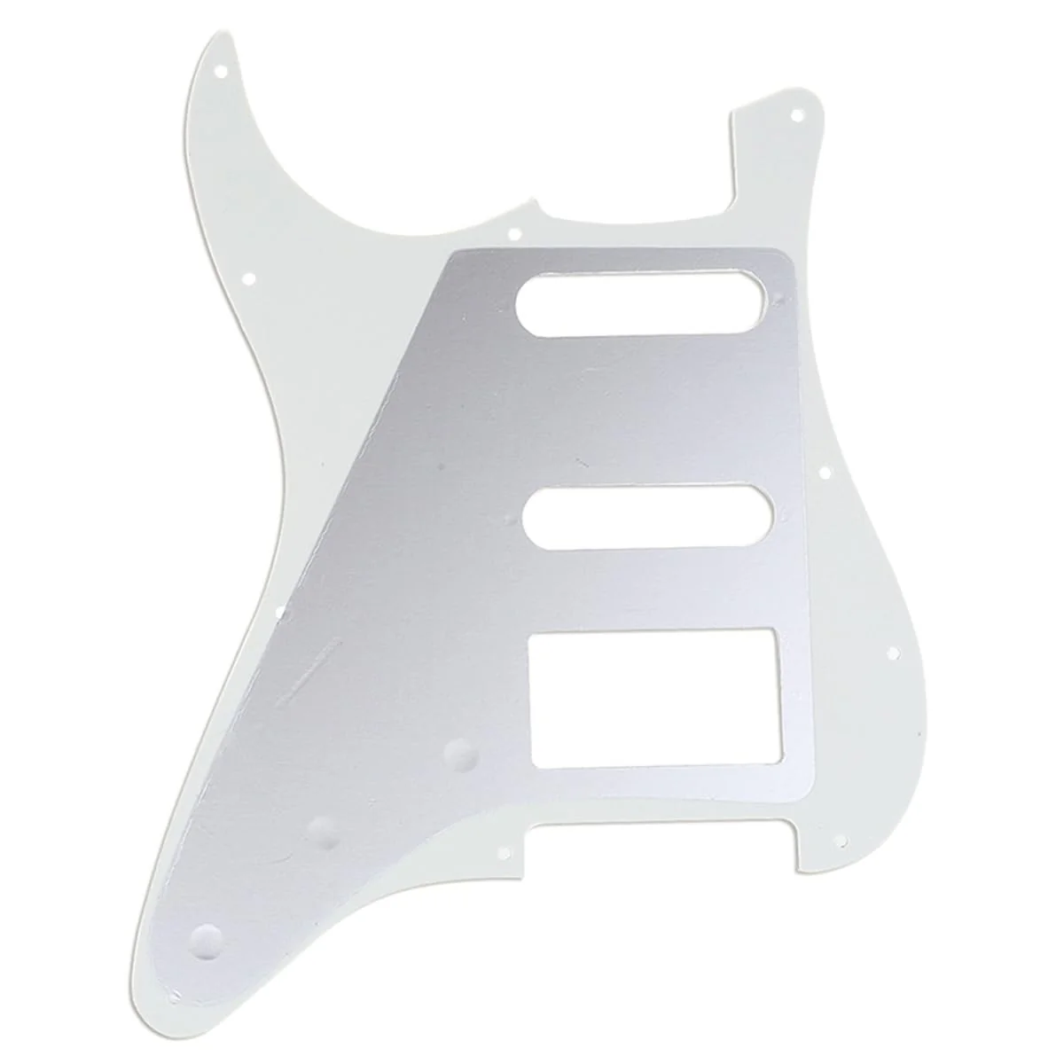 Musiclily Pro 11-Hole Modern Style Strat HSS Pickguard Scratch Plate for American Stratocaster Guitar, 3Ply Parchment - Image 3