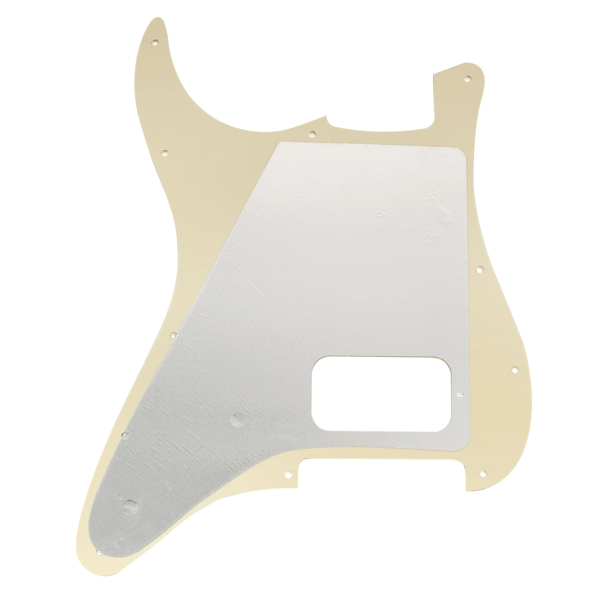Musiclily Pro 11-Hole ST Guitar Pickguard for Squier Sonic Strat HT H Electric Guitar, 4Ply Aged White Pearl - Image 3