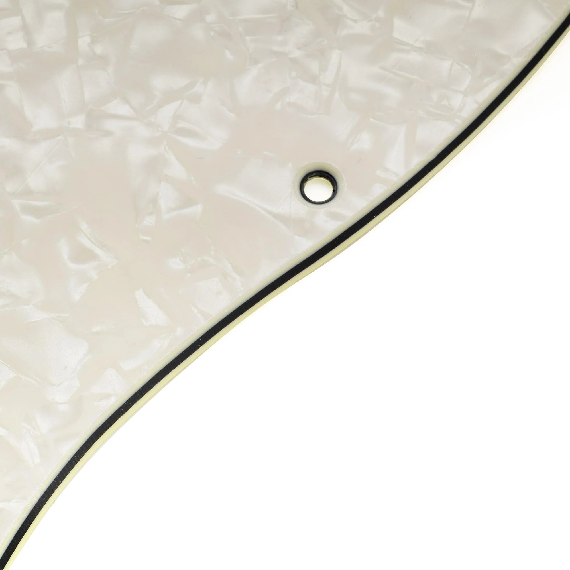 Musiclily Pro 11-Hole ST Guitar Pickguard for Squier Sonic Strat HT H Electric Guitar, 4Ply Aged White Pearl - Image 4