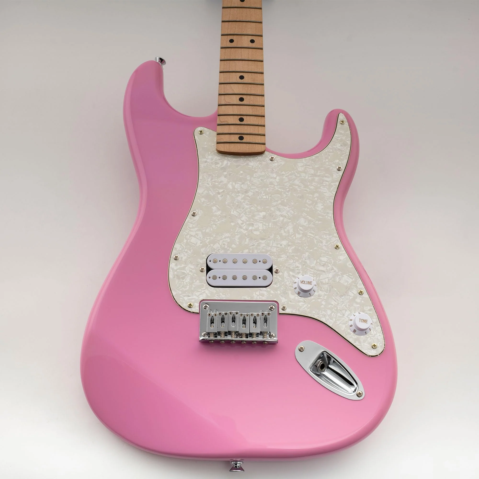 Musiclily Pro 11-Hole ST Guitar Pickguard for Squier Sonic Strat HT H Electric Guitar, 4Ply Aged White Pearl - Image 5