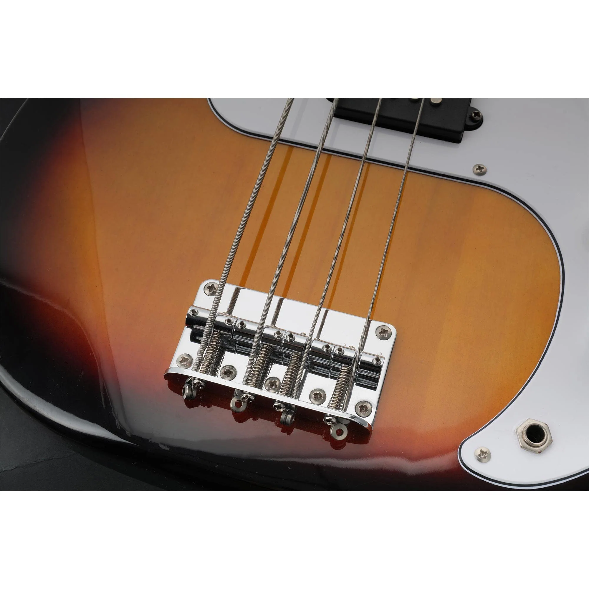 Musiclily Pro 19mm Steel Bass Bridge Saddles for 4-String Precision Jazz Bass, Chrome (Set of 4) - Image 6
