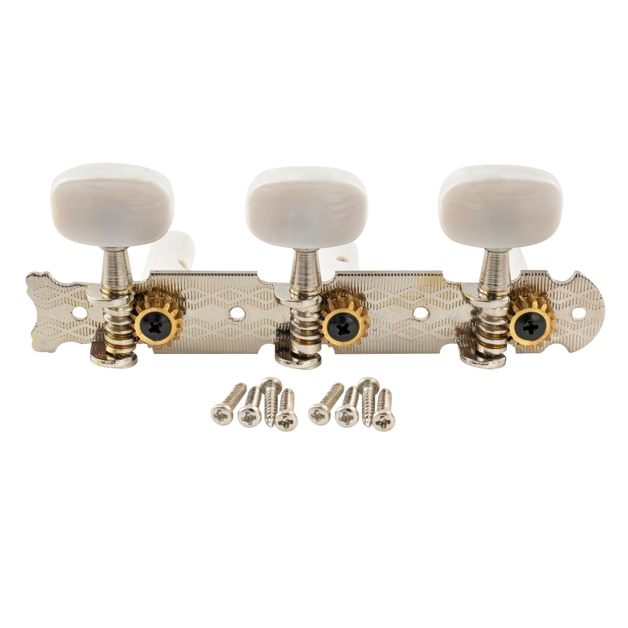 Musiclily Pro 3+3 Classical Guitar String Tuning Pegs Keys Guitar Machine Heads Tuners Set for Classical Guitar, Nickel Oval Button Oval button Nickel - Image 4
