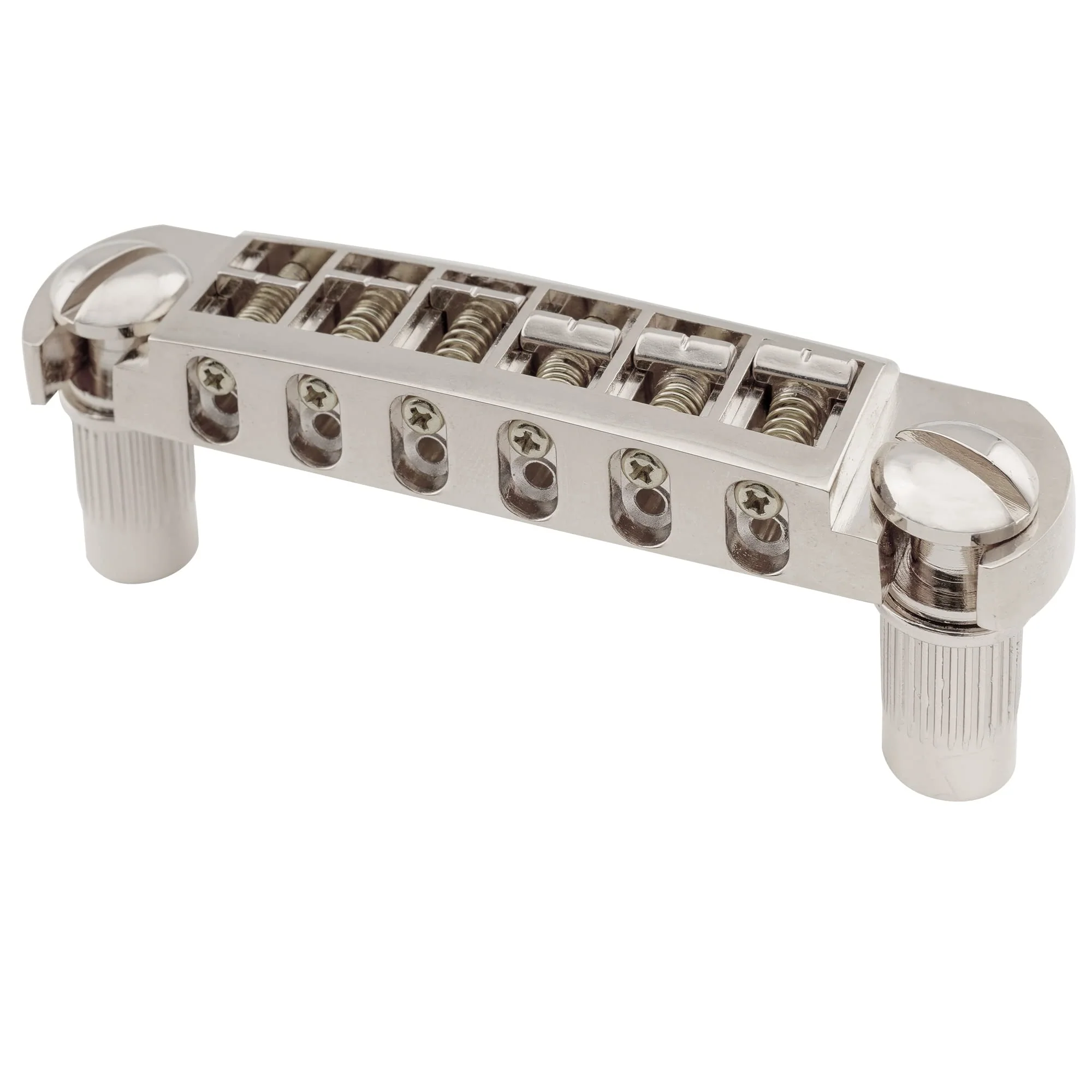 Musiclily Pro 52.5mm (2-1/16 inch) Pigtail Style Adjustable Wraparound Bridge Tailpiece for Epiphone Les Paul SG Style Electric Guitar, Nickel