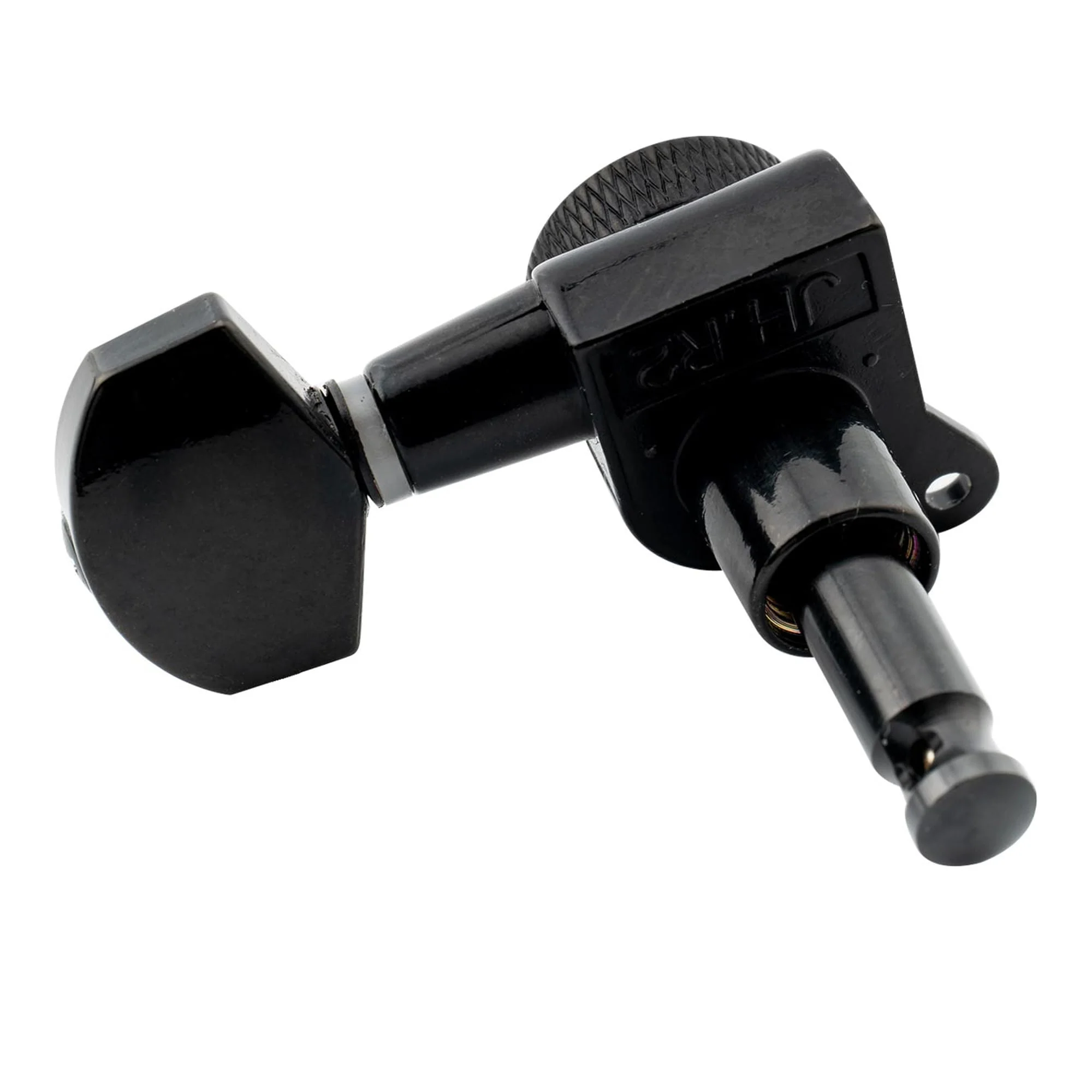 Musiclily Pro 6 in Line Guitar Locking Tuners Tuning Pegs Keys Machine Heads Set for Strat Tele Style Guitar, Black - Image 6