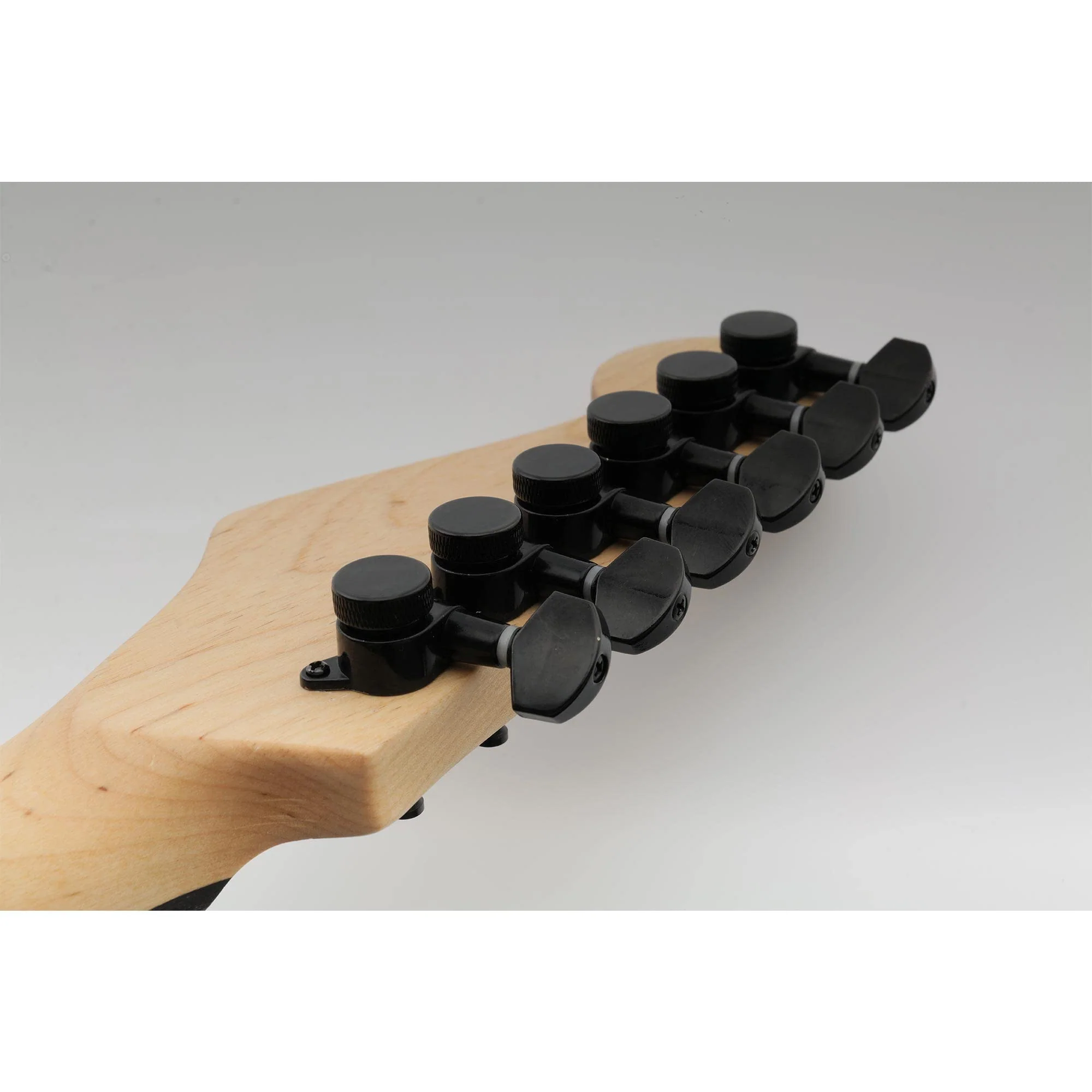 Musiclily Pro 6 in Line Guitar Locking Tuners Tuning Pegs Keys Machine Heads Set for Strat Tele Style Guitar, Black - Image 7