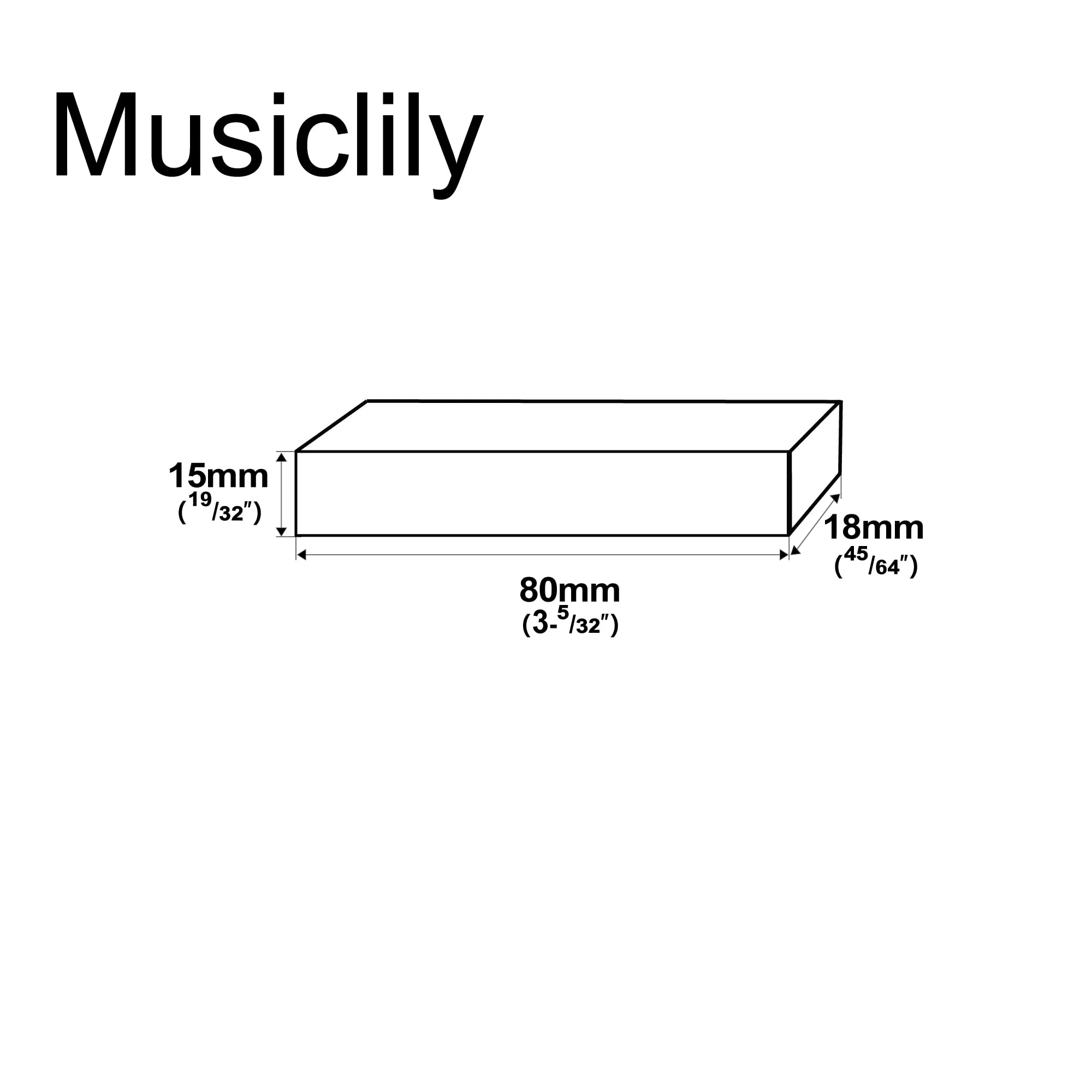 Musiclily Pro 80x18x15mm Bass Pickup Height Foam Self-Adhesive EVA Foam Anti-Vibration Foam for Jazz Bass Pickup, Black (Set of 10) For JB Pickup - Image 2