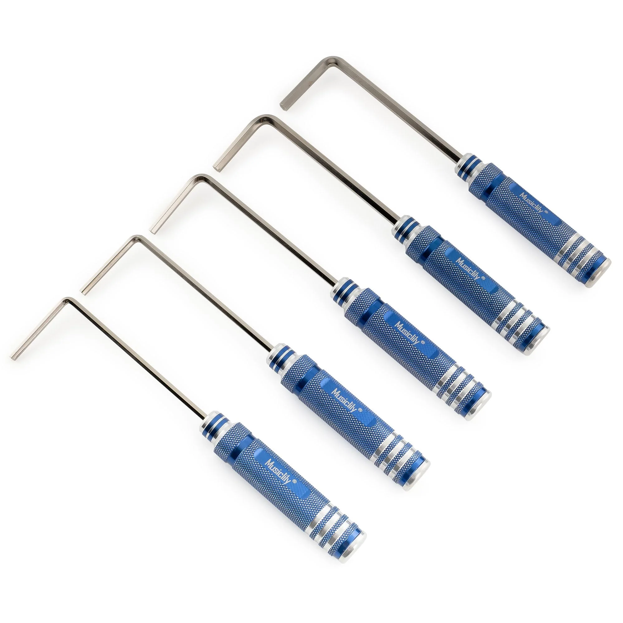 Musiclily Pro Hardened Steel 5Pcs Allen Keys Hex Wrenches Set for Guitar Bass Truss Rod Adjustment Full Set - Image 4