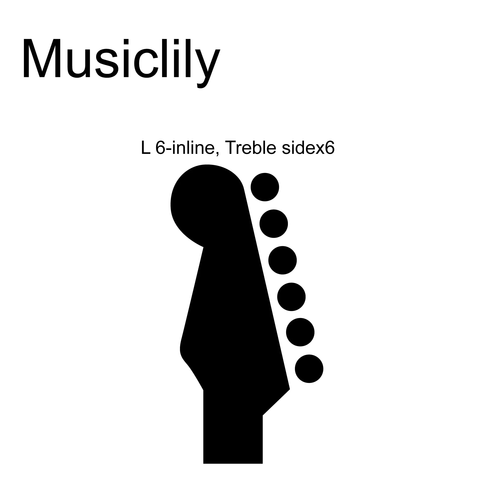 Musiclily Pro Left-Handed 6-in-line 18:1 Ratio 2-Pin Full Sealed Locking Machine Heads Tuners Tuning Pegs Keys with Hex Button for Fender Strat Tele Style Electric Guitar, Chrome 6L Chrome - Image 3