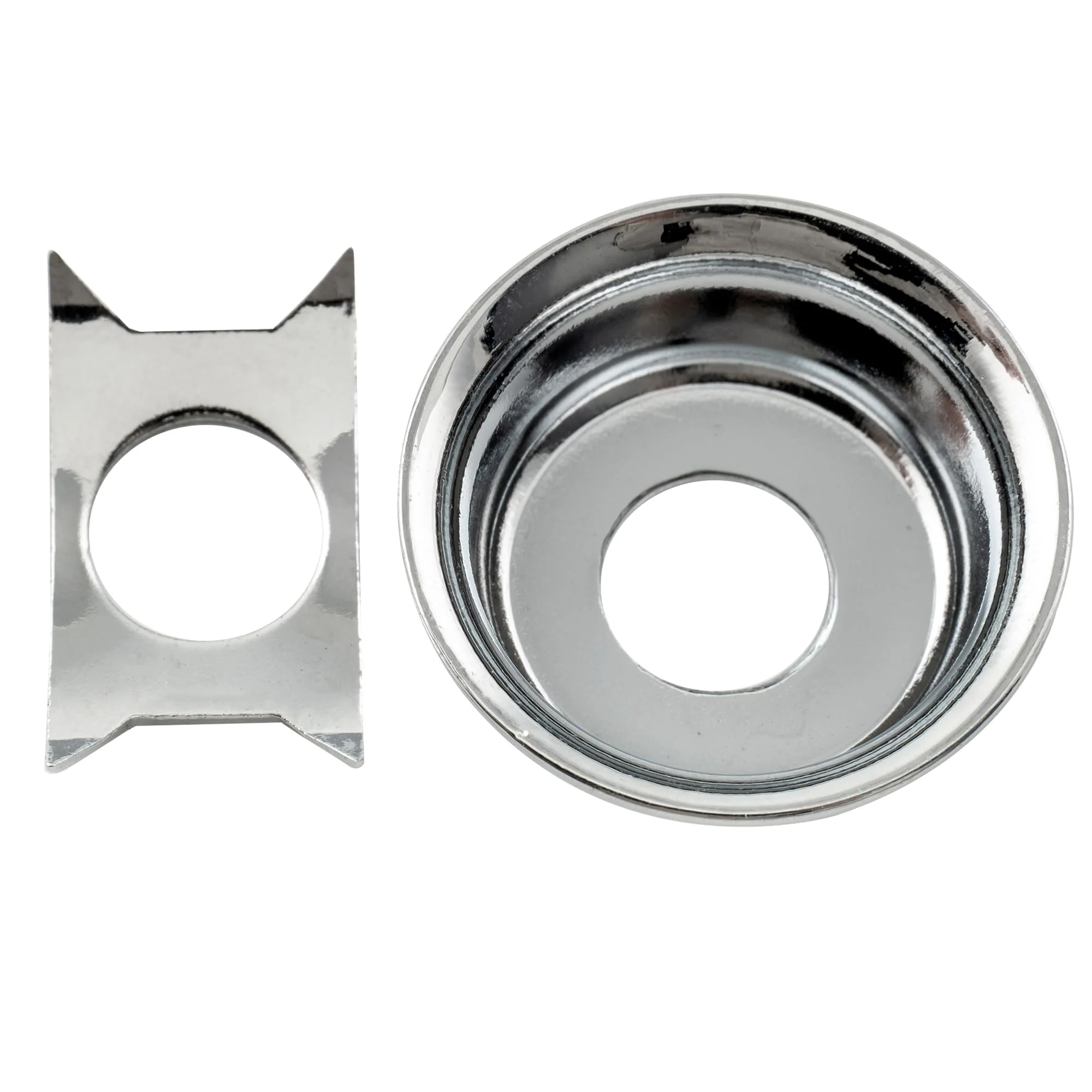 Musiclily Pro Traditional Cup Style Guitar Tele Jack Plate Recessed Output Jack Ferrule for Fender Telecaster Electric Guitar, Chrome - Image 5