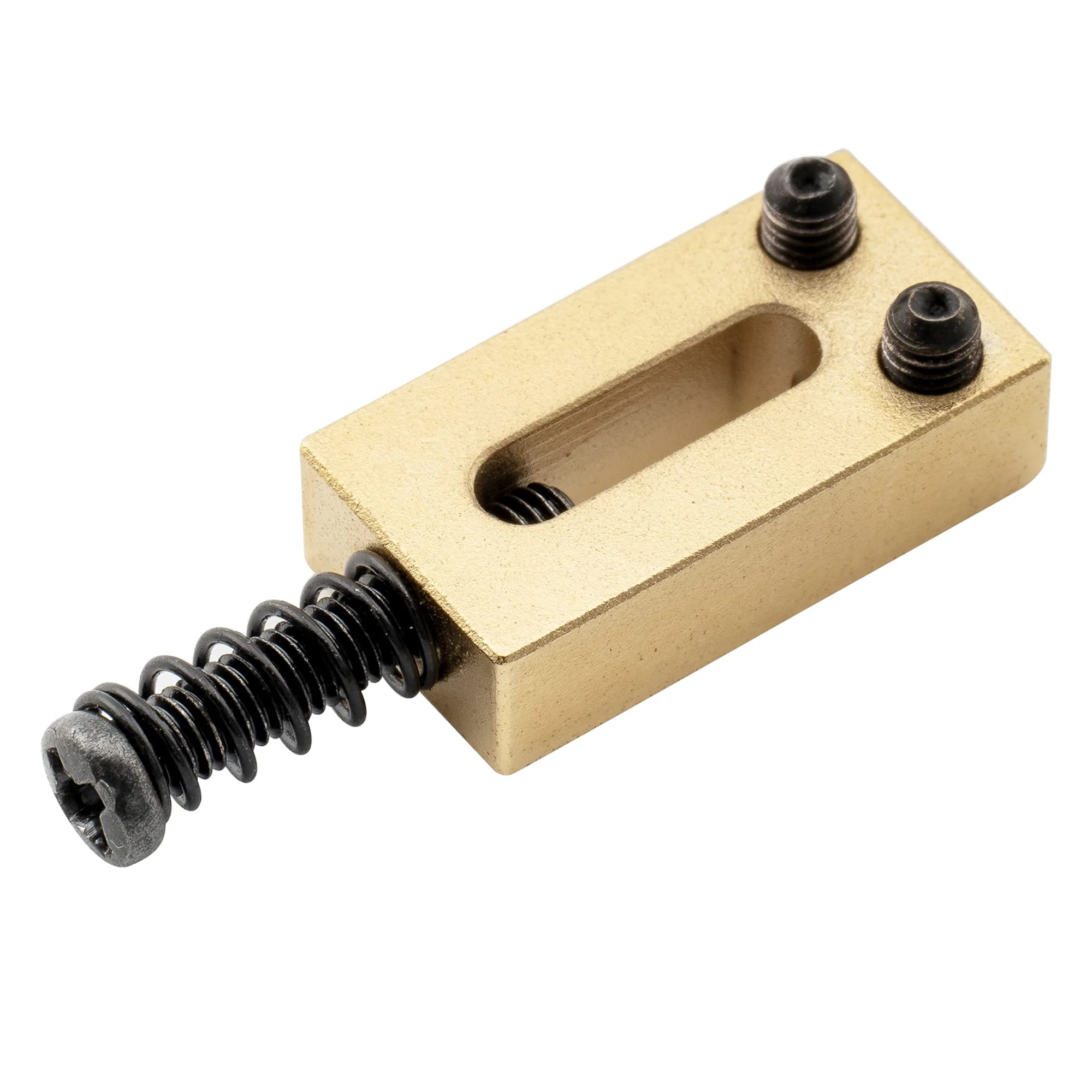 Musiclily Ultra 10.5mm Modern Brass Bridge Saddles for Strat/Tele Style Electric Guitar, Gold (Set of 6) - Image 5