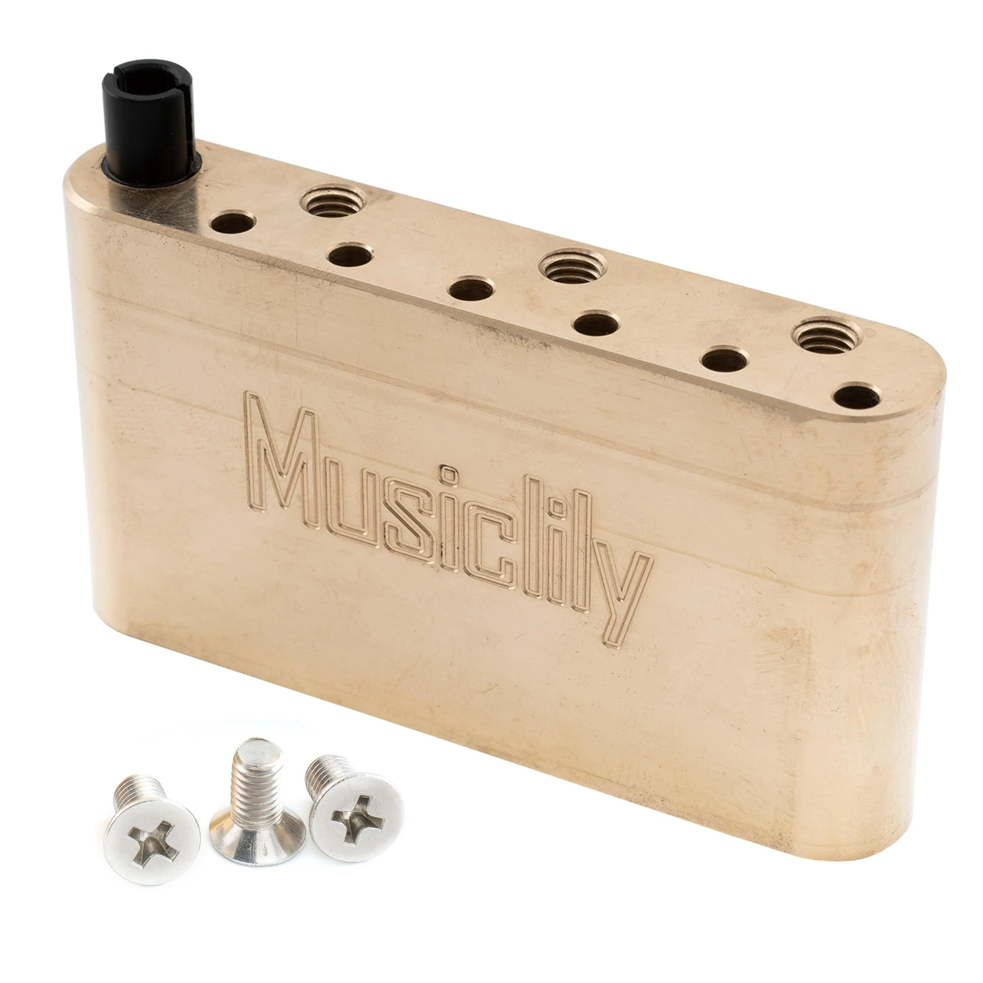Musiclily Ultra 41mm Full Brass Tremolo Block 52.5mm String Spacing for PRS SE Style Electric Guitar Tremolo Bridge
