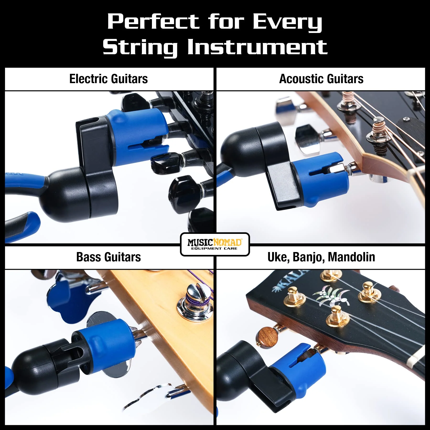 MusicNomad 6 pc. Guitar String Change Tool Kit with Winder, Cutter, Puller, Tune-It, Hex Wrench & Screwdriver (MN218) - Image 3